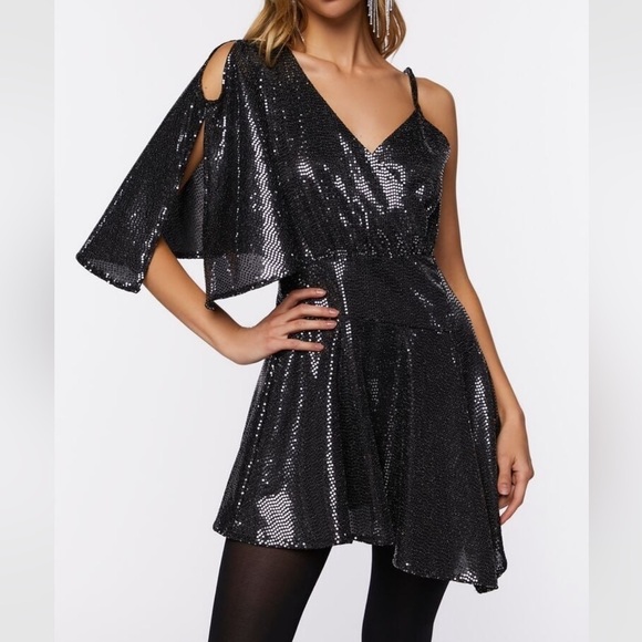Forever 21 Shimmer NYE Dress Sz SM - Picture 1 of 9